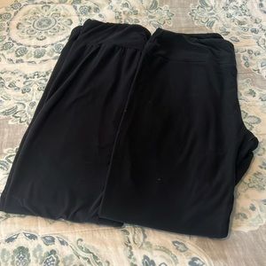 LuLaRoe Black Leggings- Two Pairs of One Size